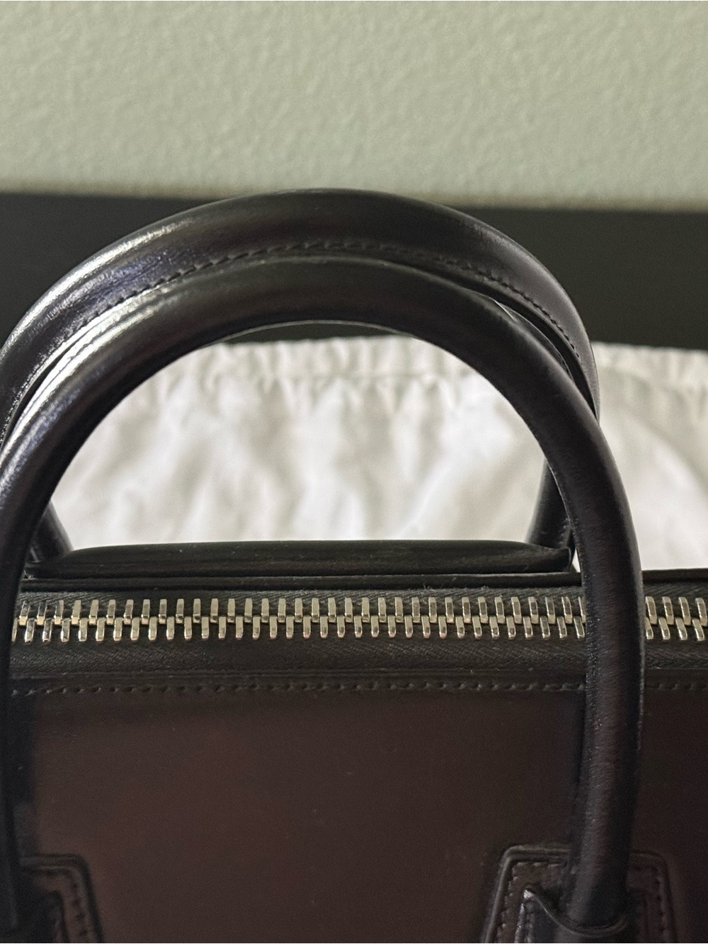 Givenchy Black Leather Satchel with Detachable Strap - Picture 10 of 12